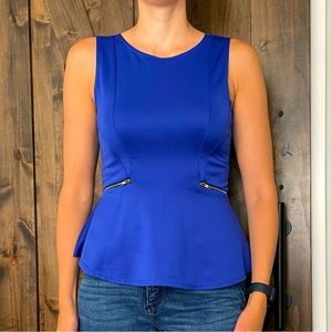 Form fitting, royal blue top, perfect for work or a night out.